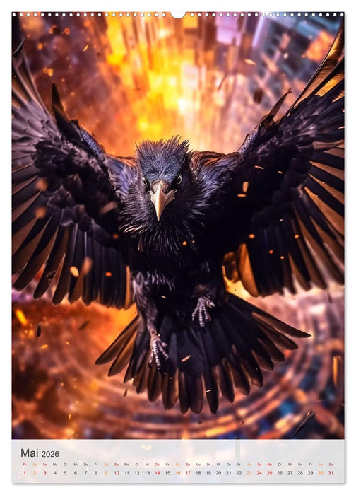 Mystische Raben (CALVENDO Premium Wandkalender 2026)