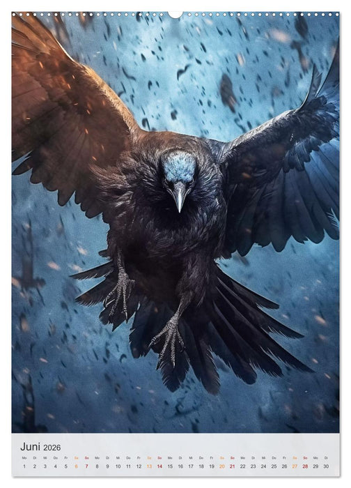 Mystische Raben (CALVENDO Premium Wandkalender 2026)