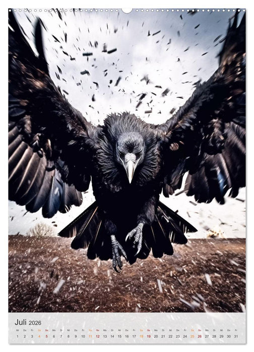 Mystische Raben (CALVENDO Premium Wandkalender 2026)