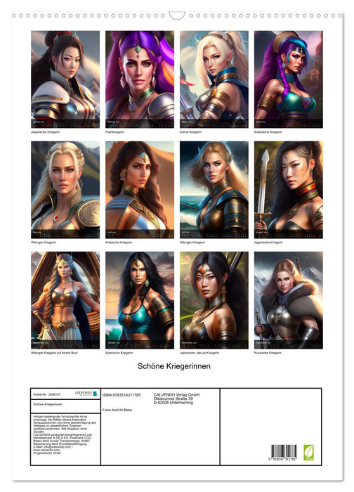 Schöne Kriegerinnen (CALVENDO Wandkalender 2026)