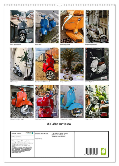 Die Liebe zur Vespa (CALVENDO Premium Wandkalender 2026)