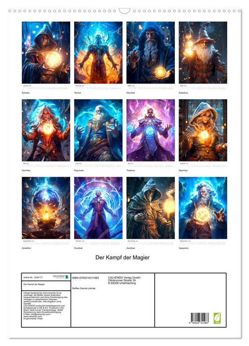 Der Kampf der Magier (CALVENDO Wandkalender 2026)