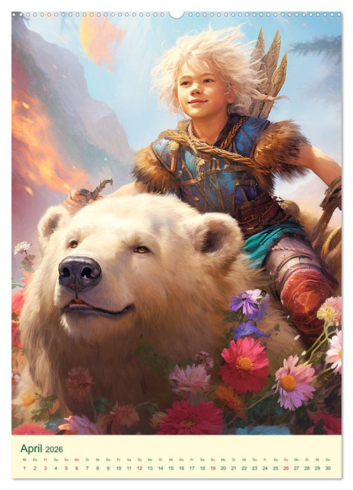 Im Zauberwald. Kleine Helden im magischen Druidenland (CALVENDO Premium Wandkalender 2026)