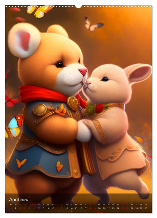 Knuddelige Kuschelfreunde (CALVENDO Premium Wandkalender 2026)