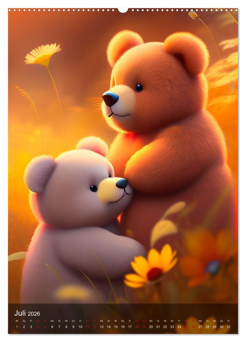 Knuddelige Kuschelfreunde (CALVENDO Premium Wandkalender 2026)