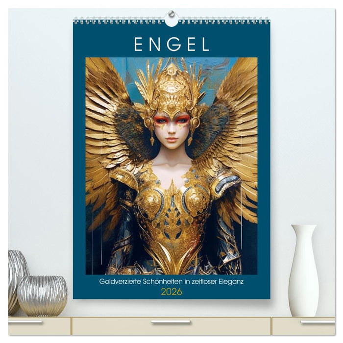 Engel. Goldverzierte Schönheiten in zeitloser Eleganz (CALVENDO Premium Wandkalender 2026)