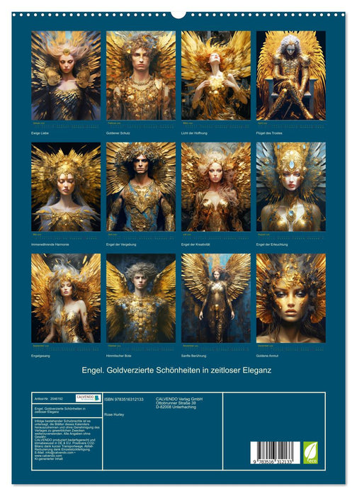 Engel. Goldverzierte Schönheiten in zeitloser Eleganz (CALVENDO Premium Wandkalender 2026)