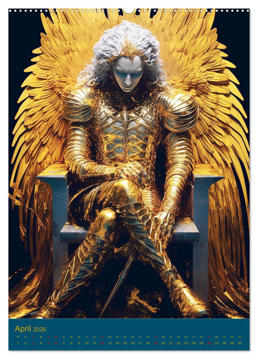 Engel. Goldverzierte Schönheiten in zeitloser Eleganz (CALVENDO Premium Wandkalender 2026)