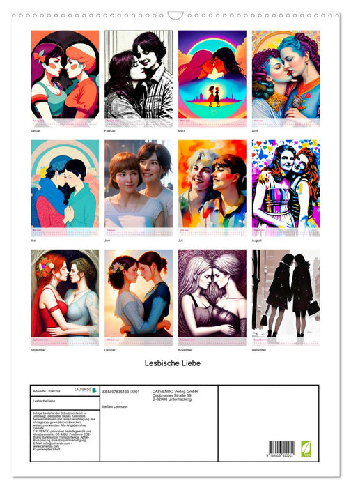 Lesbische Liebe (CALVENDO Wandkalender 2026)