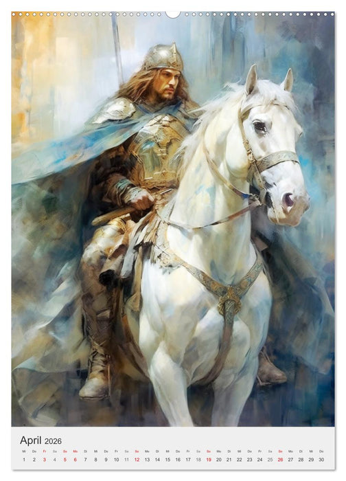 Das fesselnde Rittertum. Faszination Mittelalter in tollen Fantasy-Illustrationen (CALVENDO Wandkalender 2026)