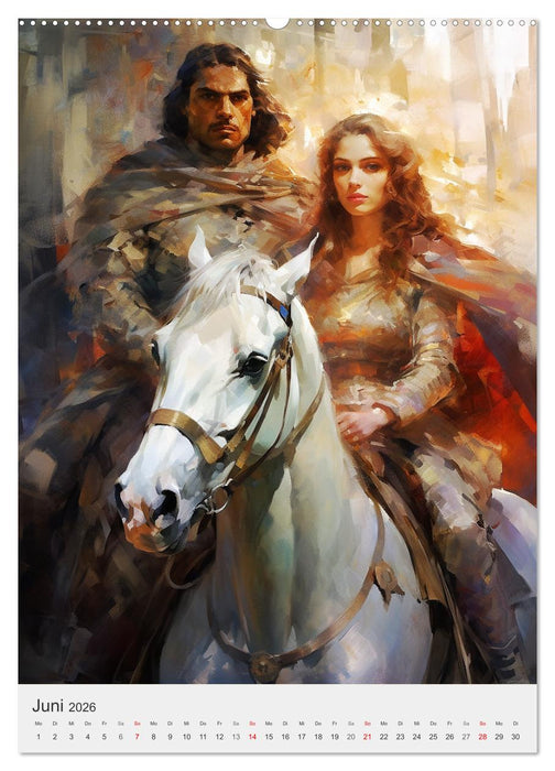 Das fesselnde Rittertum. Faszination Mittelalter in tollen Fantasy-Illustrationen (CALVENDO Wandkalender 2026)