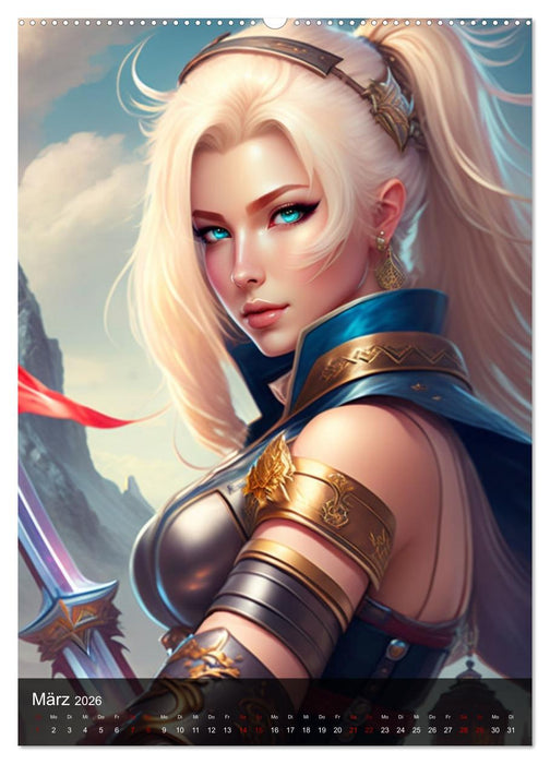 Schöne Kriegerinnen (CALVENDO Premium Wandkalender 2026)