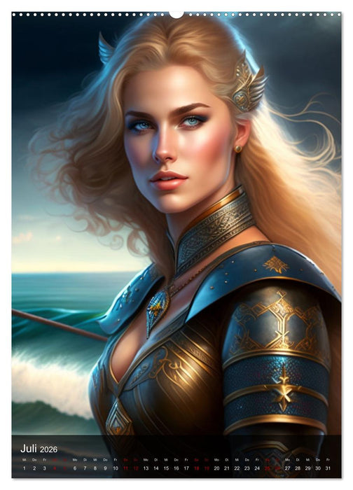 Schöne Kriegerinnen (CALVENDO Premium Wandkalender 2026)