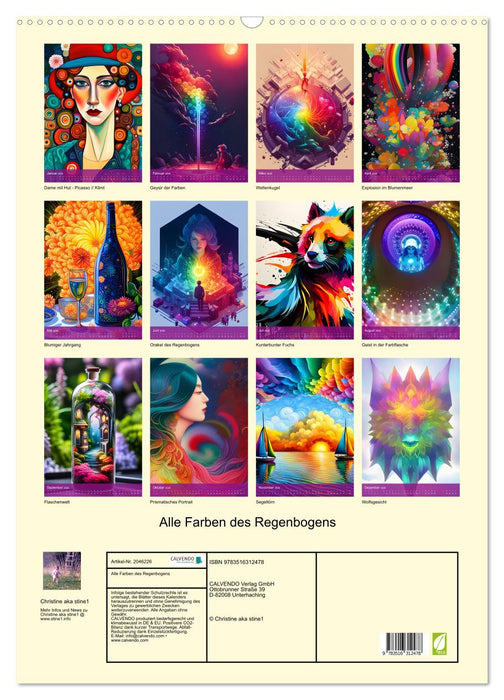 Alle Farben des Regenbogens (CALVENDO Wandkalender 2026)