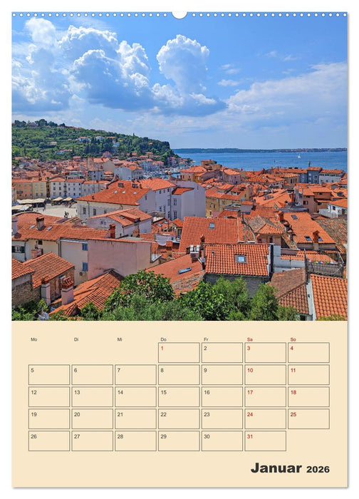 Piran, Sloweniens Perle am Mittelmeer (CALVENDO Wandkalender 2026)