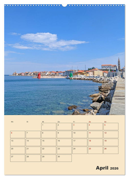 Piran, Sloweniens Perle am Mittelmeer (CALVENDO Wandkalender 2026)