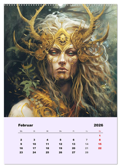 Magische Reise zu mystischen Wesen. Keltische Fantasie-Gestalten (CALVENDO Premium Wandkalender 2026)