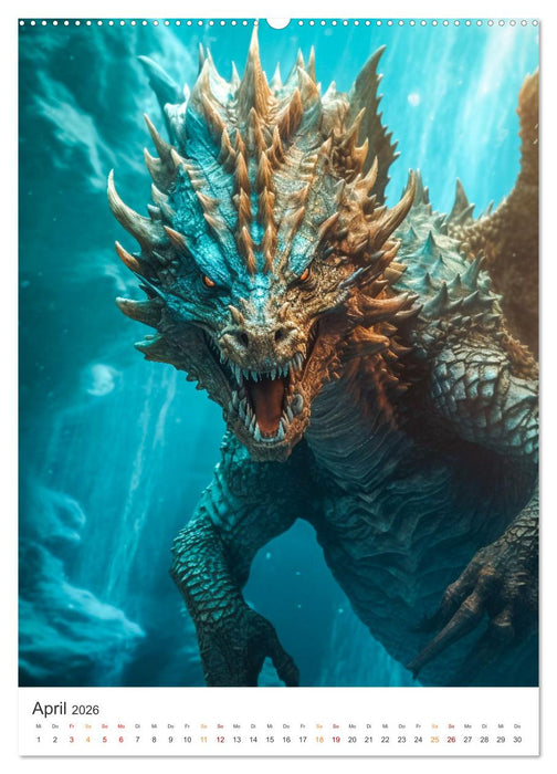 Das Drachenduell (CALVENDO Premium Wandkalender 2026)