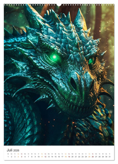 Das Drachenduell (CALVENDO Premium Wandkalender 2026)