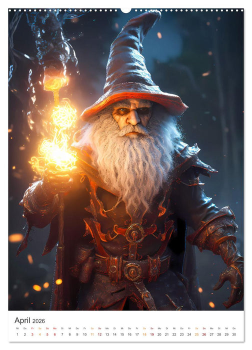 Der Kampf der Magier (CALVENDO Premium Wandkalender 2026)