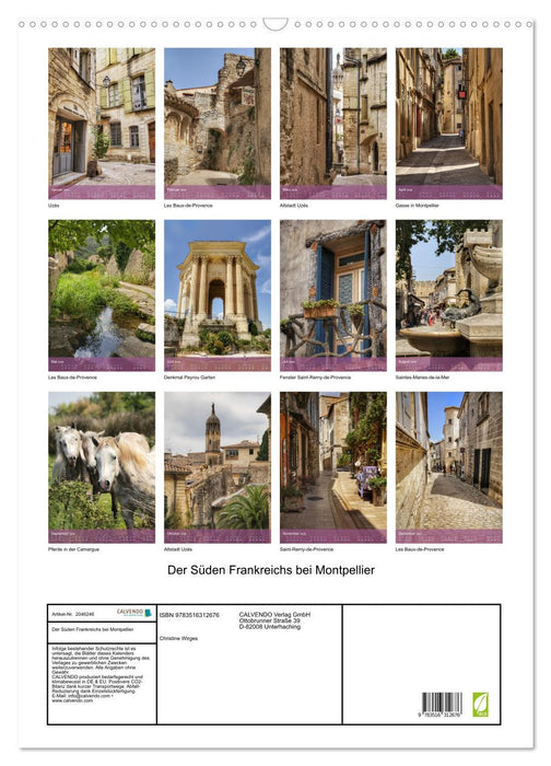 Der Süden Frankreichs bei Montpellier (CALVENDO Wandkalender 2026)