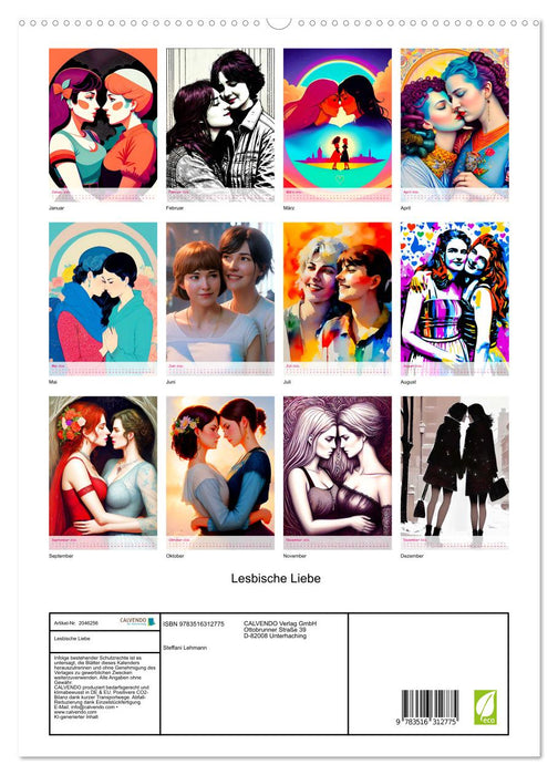 Lesbische Liebe (CALVENDO Premium Wandkalender 2026)