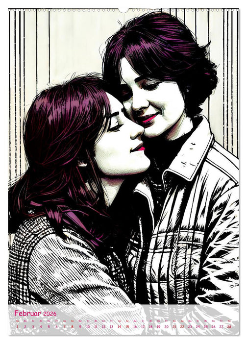 Lesbische Liebe (CALVENDO Premium Wandkalender 2026)