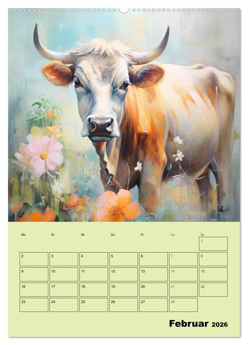 Zauberhafte Kühe. Duftige Aquarelle von tollen Tieren (CALVENDO Wandkalender 2026)