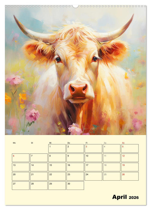 Zauberhafte Kühe. Duftige Aquarelle von tollen Tieren (CALVENDO Wandkalender 2026)