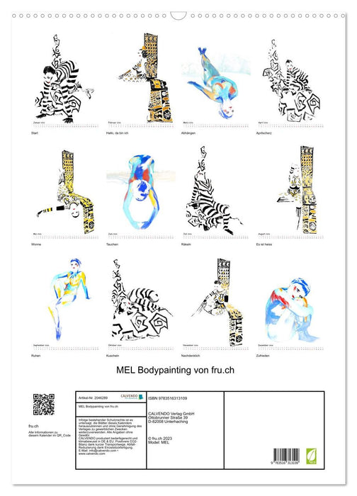 MEL Bodypainting von fru.ch (CALVENDO Wandkalender 2026)