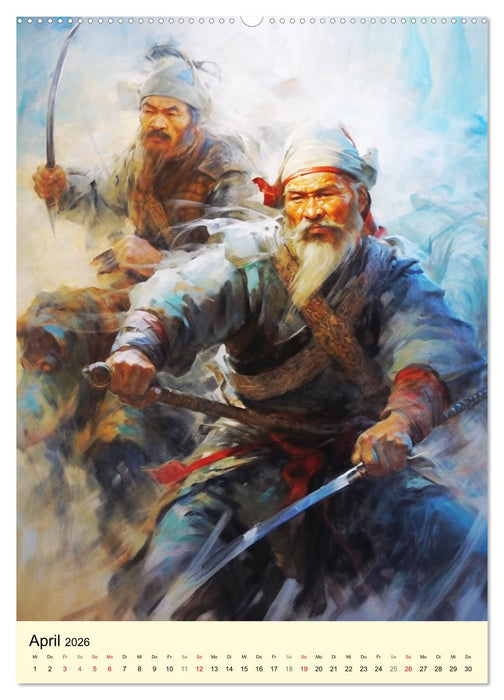 Fantasy-Krieger der Mongolei. Inspiriert von Dschingis Khan (CALVENDO Premium Wandkalender 2026)