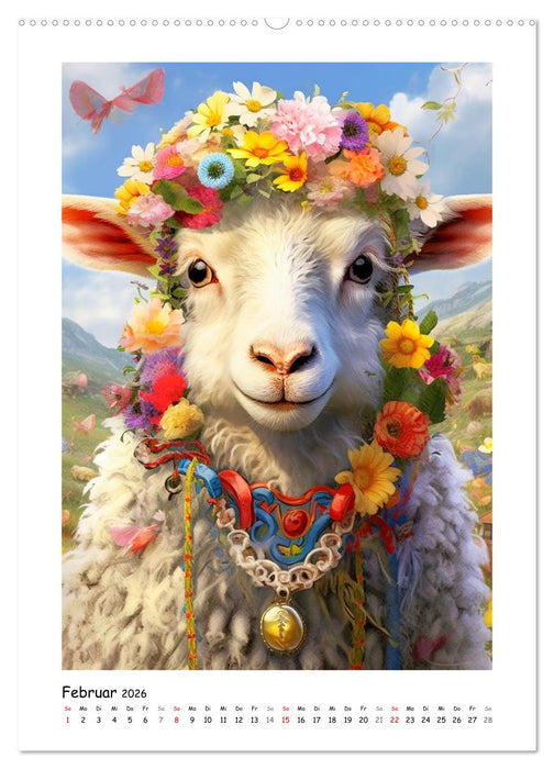 Bauernhof. Verrücktes Landleben mit lustigen Tieren (CALVENDO Premium Wandkalender 2026)