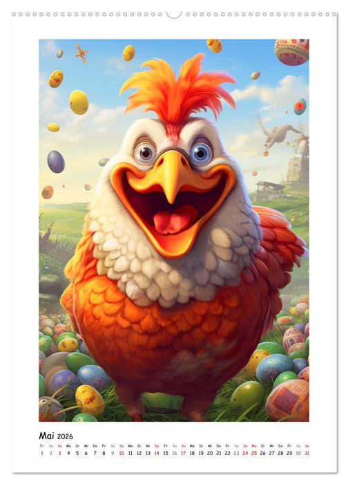Bauernhof. Verrücktes Landleben mit lustigen Tieren (CALVENDO Premium Wandkalender 2026)