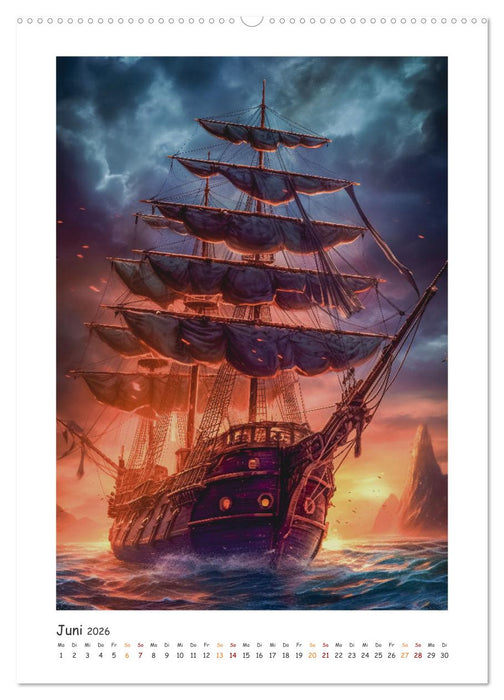 Piratenschiffe (CALVENDO Premium Wandkalender 2026)