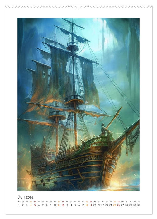 Piratenschiffe (CALVENDO Premium Wandkalender 2026)