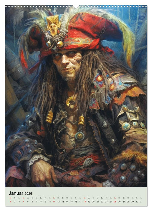 Piraten-Fantasy. Wilde Seeräuber-Romantik im Mittelalter (CALVENDO Wandkalender 2026)