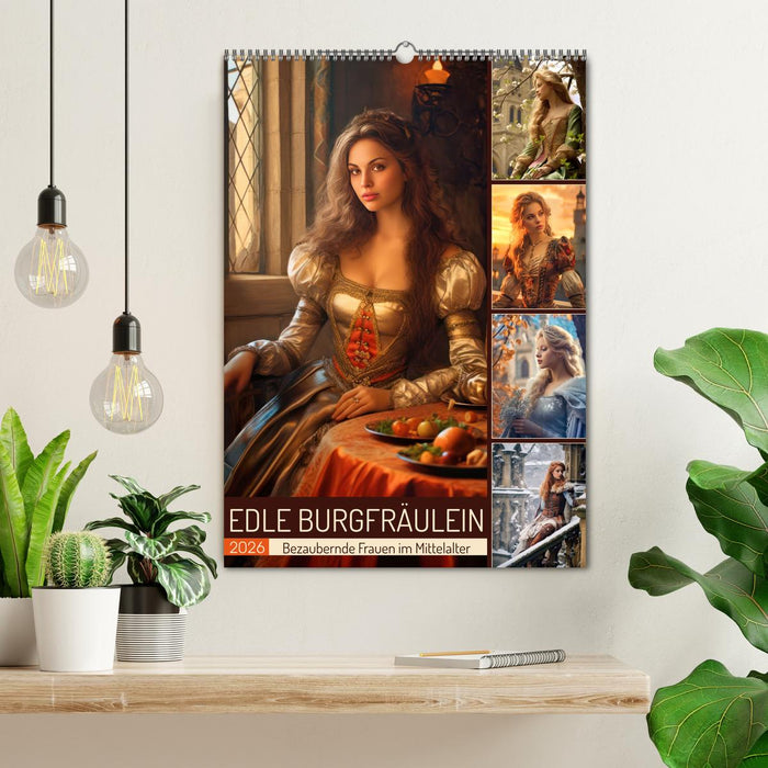 Edle Burgfräulein (CALVENDO Wandkalender 2026)