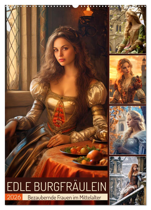 Edle Burgfräulein (CALVENDO Wandkalender 2026)