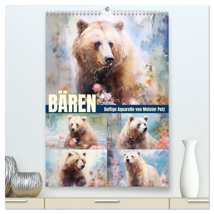 Bären. Duftige Aquarelle von Meister Petz (CALVENDO Premium Wandkalender 2026)