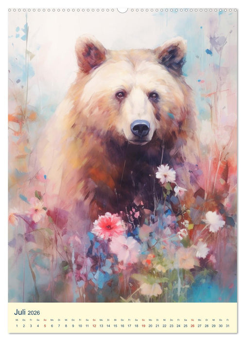Bären. Duftige Aquarelle von Meister Petz (CALVENDO Premium Wandkalender 2026)