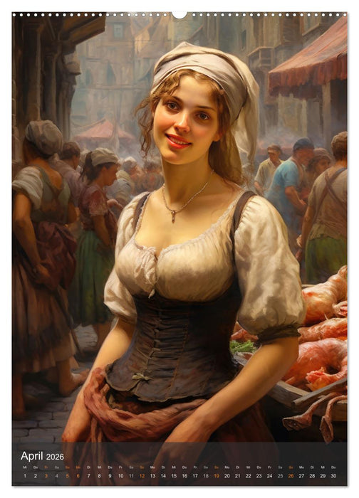 Fesche Marktfrauen (CALVENDO Wandkalender 2026)