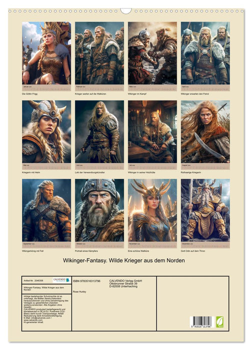 Wikinger-Fantasy. Wilde Krieger aus dem Norden (CALVENDO Wandkalender 2026)