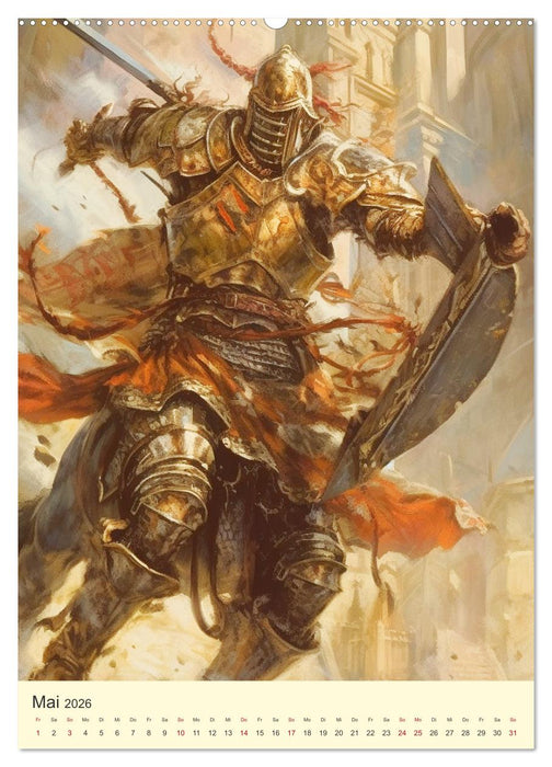 Der Drachenkönig. Ritter unter der Herrschaft des Biests (CALVENDO Wandkalender 2026)