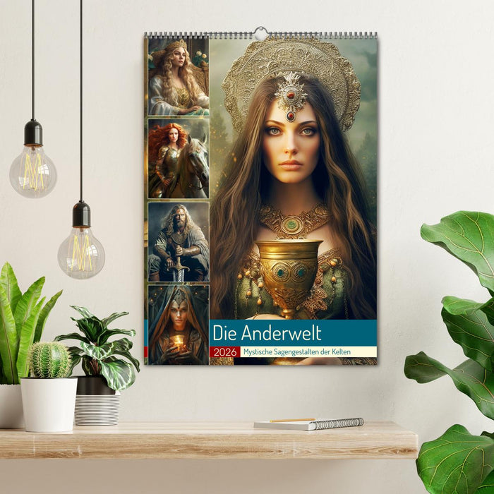 Die Anderwelt. Mystische Sagengestalten der Kelten (CALVENDO Wandkalender 2026)