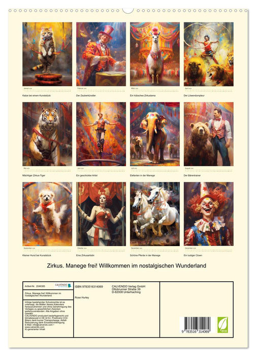 Zirkus. Manege frei! Willkommen im nostalgischen Wunderland (CALVENDO Premium Wandkalender 2026)