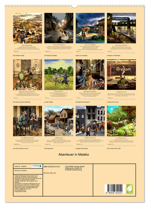 Abenteuer in Malako (CALVENDO Premium Wandkalender 2026)