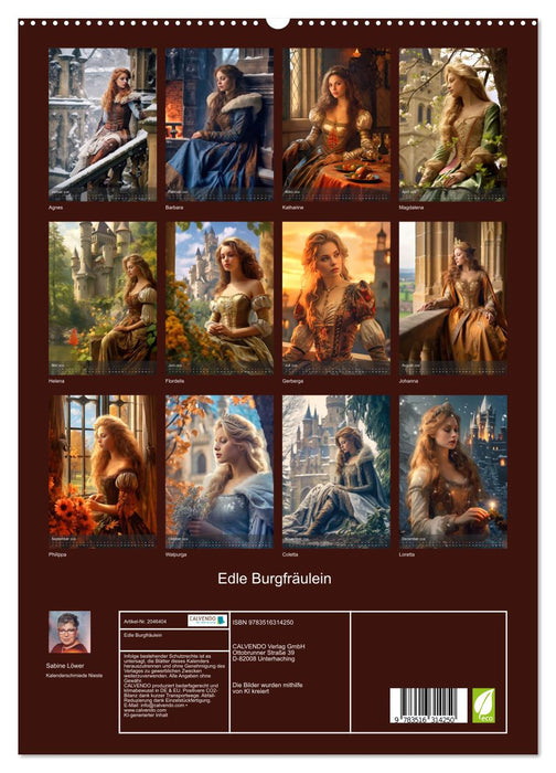 Edle Burgfräulein (CALVENDO Premium Wandkalender 2026)