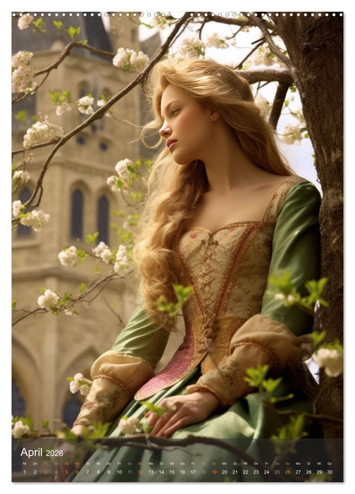 Edle Burgfräulein (CALVENDO Premium Wandkalender 2026)
