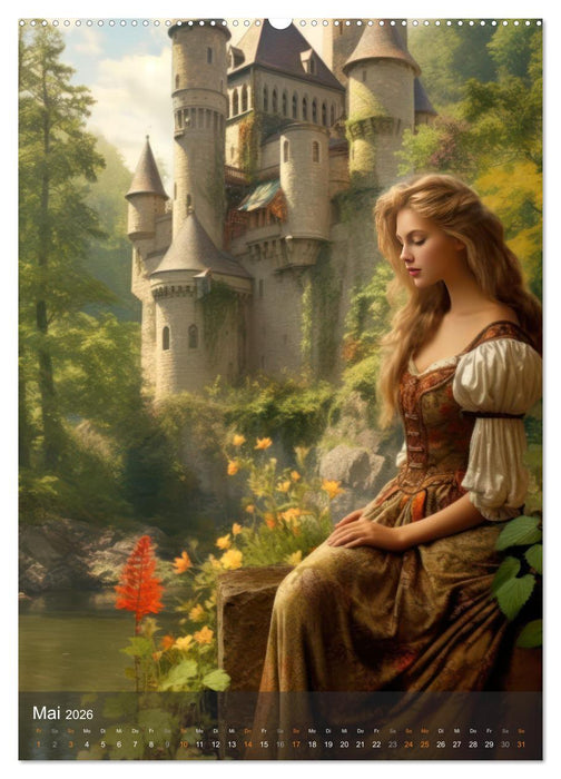Edle Burgfräulein (CALVENDO Premium Wandkalender 2026)
