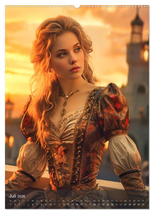 Edle Burgfräulein (CALVENDO Premium Wandkalender 2026)